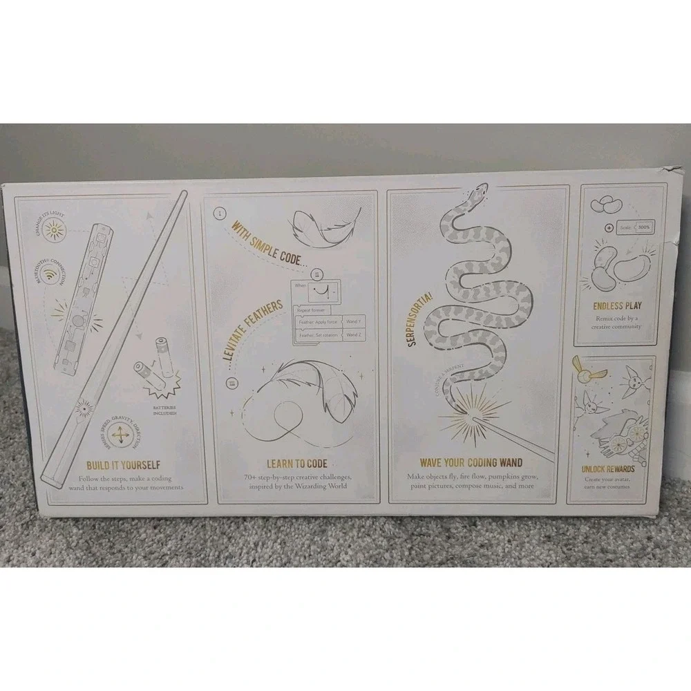 Harry Potter Wand Wizarding World Coding Kit set by Kano works with Tablet or Pc